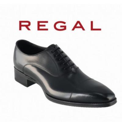 ふるさと納税 奥州市 REGAL革靴 ストレートチップ 21EL ブラック＜奥州市モデル＞ 25.0cm [AM015]
