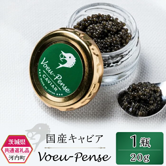 【ふるさと納税】キャビア 国産 チョウザメ 20g キャビアフィッシュカンパニー A02-01 国産キャビア VoeuPense 【茨城県共通返礼品/河内町】