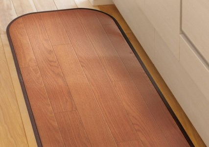 日本製 撥水・消臭・抗菌 キッチンマット 約90×240cm ブラウン 350114623型 [2206]