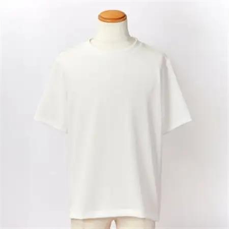 京都の伝統織物を使った丹後ちりめんTシャツ ホワイト【1604758】