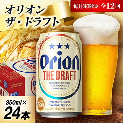 【ふるさと納税】【毎月定期便】オリオン ザ・ドラフト 1ケース(350ml×24本)オリオンビール全12回【4075446】