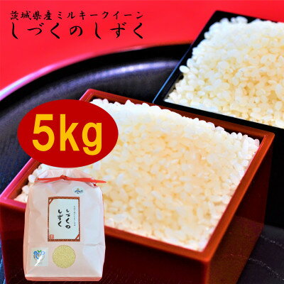 【ふるさと納税】もっちり甘い! 　茨城県ミルキークイーン　しづくのしずく　5kg【1102648】
