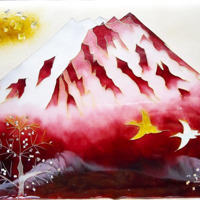 ふるさと納税 あま市 七宝額絵《飛翔文様富士》 |  | 01