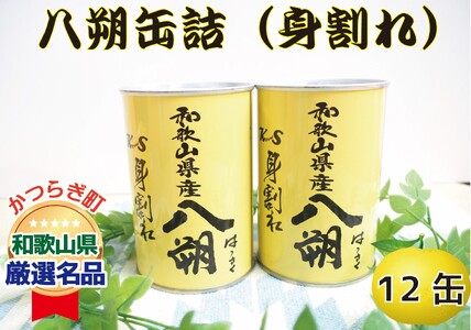 和歌山県産八朔缶詰（身割れ）約425ｇ×12缶セット【入金確定後より7営業日以内に発送予定】【KF7】【A225-frks121】