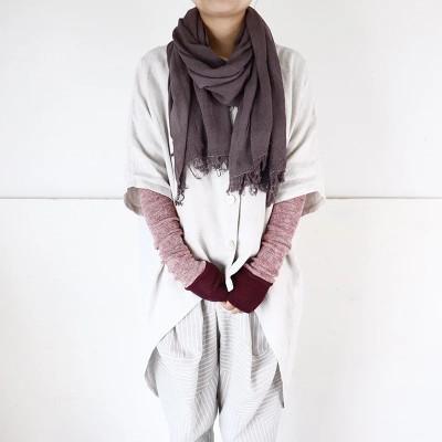 ふるさと納税 田原本町 アームウォーマー ニュアンスカラー切り返しパターン　レッド&エンジ |  | 03