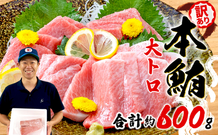 本マグロ大トロ 訳あり 約600g 【まぐろ】ge017