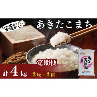 ふるさと納税 にかほ市 定期便2回 秋田県産 あきたこまち 2kg 計4kg 令和7年産[No.5934-0780]