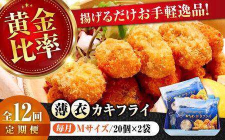 【全12回】冷凍かきフライM40個 牡蠣[XBP047]牡蠣牡蠣牡蠣牡蠣牡蠣