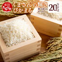 【ふるさと納税】【令和6年産】 新米 多良木町産 お米食べ比べ 計20kg『くまさんの輝き』(5kg×2袋)＋『ぴかまる』 (5kg×2袋) お米の食べくらべ お米2品種 セット 米 お米 白米 精米 熊本県産 多良木町 艶 粘り 甘み うま味 もちもち 熊本のお米 計20キロ 送料無料 新着