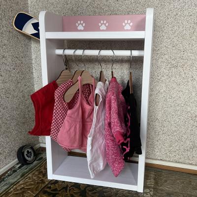 ふるさと納税 海南市 肉球が可愛い、ペットハンガー　ラック　横幅33×奥行14×高さ55cm　(ホワイト×ピンク色) |  | 01