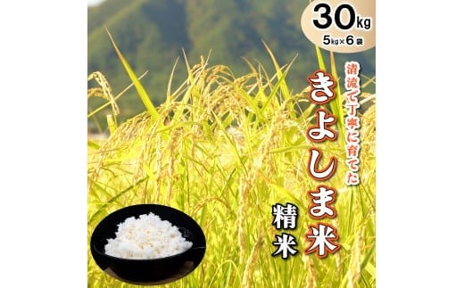 きよしま米【精米】５kg×６袋[821] コシヒカリ