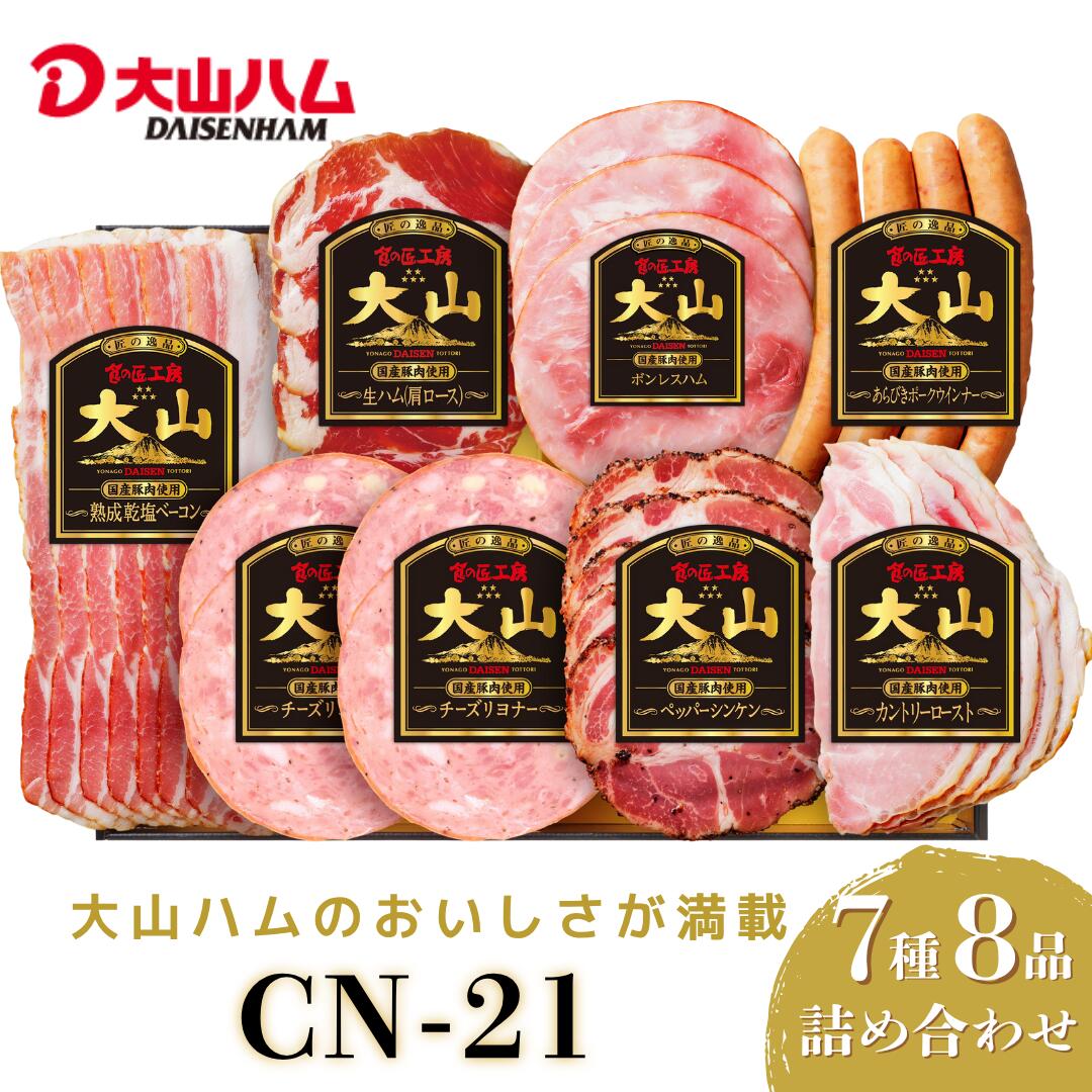 【ふるさと納税】 大山ハム ハム ソーセージ 8品 7種 詰め合わせ 肉 肉加工品 加工品 ボンレスハム ベーコン ペッパーシンケン 生ハム ポークウインナー ポチキウインナー 肩ロース あらびき 粗挽き お取り寄せ 送料無料 鳥取県 米子市 CN-21 25-013-004