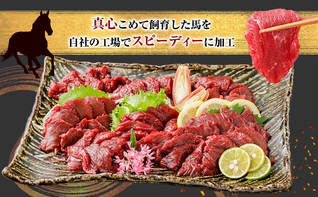 【定期便4回】 【フジチク ふじ馬刺し】 国産 馬刺し 赤身 400g（約100g×4個）×4回 計1.6kg