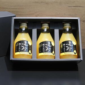 ZE6388n_【まごころ搾りたて】八朔 100%ジュース 180ml × 3本 贈答用