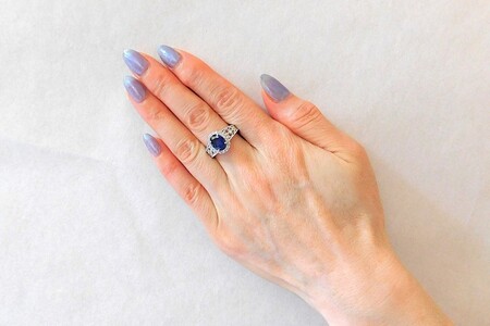 【ふるなび限定】【一点もの】Pt950　サファイア（2.184ct）ダイヤモンドリング　M25　K06157-H　FN-Limited-SP