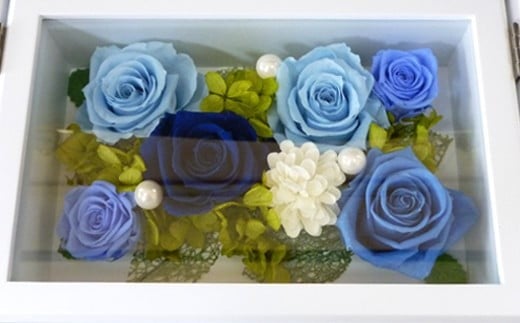 プリザーブドフラワー　MDFガラス張りフォトフレームW