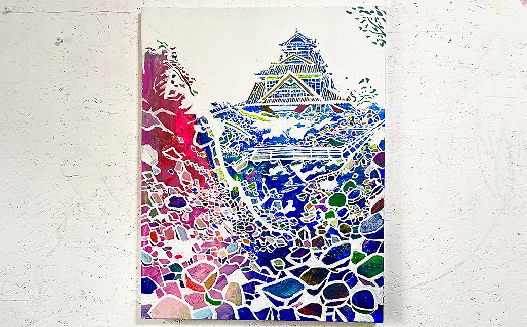 
                  熊本城 -宇土櫓2016- P10号 （53cm×41cm） 額縁あり ／ 絵画 絵 アート 九州 熊本県 熊本市
                