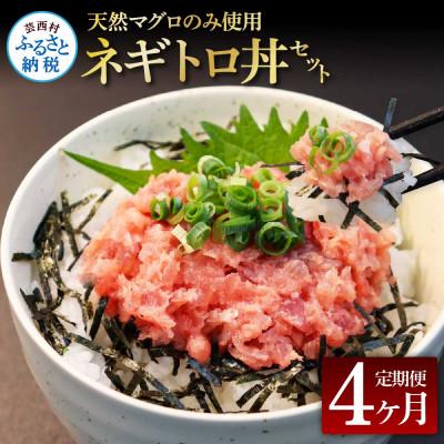 ふるさと納税 芸西村 【毎月定期便】天然マグロのタタキ丼セット 65g×6P【t268kgp】全4回