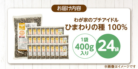 わが家のプチアイドル ひまわりの種 100%（400g×24袋）_ひまわりの種 100% 400g × 24袋 リス ハムスター モルモット ウサギ 小動物 殻付きタイプ カリカリ食感 香ばしい 風味