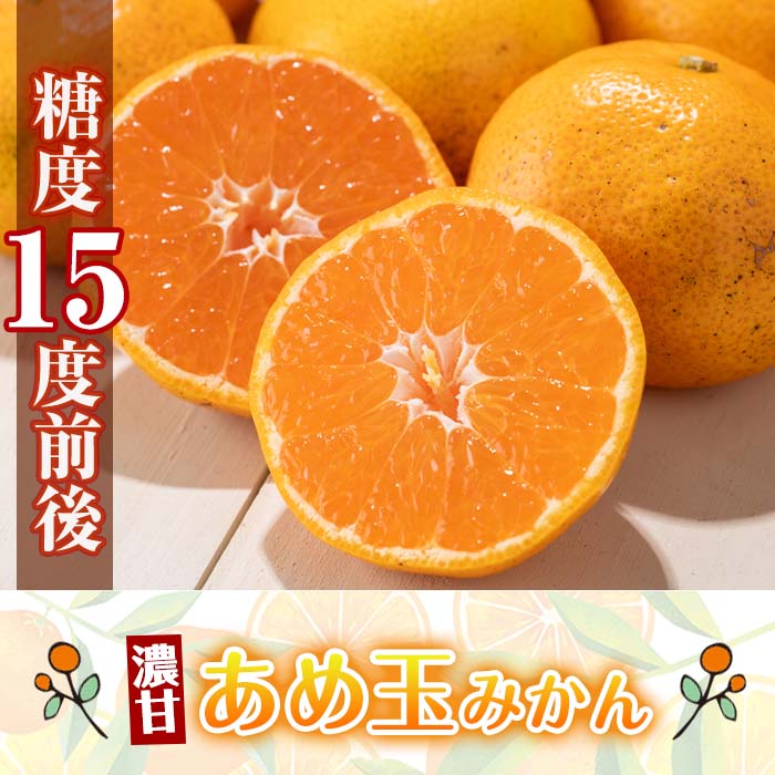 i571 ＜2024年11月下旬～2025年1月下旬の間に発送予定＞【特別栽培・最高金賞】温州みかん日本一！濃甘あめ玉みかん(計約12kg・6kg×2箱＋傷み保障 約200g(3～4玉)【Farmer