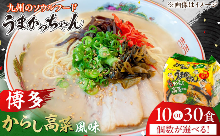 
【選べる内容量】うまかっちゃん 博多からし高菜風味 10食/30食 (5袋×2パック/5袋×6パック) ラーメン らーめん 豚骨 とんこつ はかた 九州 インスタント 袋麺 乾麺 時短 福岡 辛子高菜 たかな ピリ辛 細麺 広川町/亀井通産（株） [AFAR029/AFAR015]
