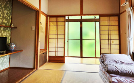 ゲストハウスゆうなぎ ご宿泊券 1名様 1泊2食付 和室　【ゲストハウス ゆうなぎ】 宿泊 朝食 夕食 インター近く[MGN009]