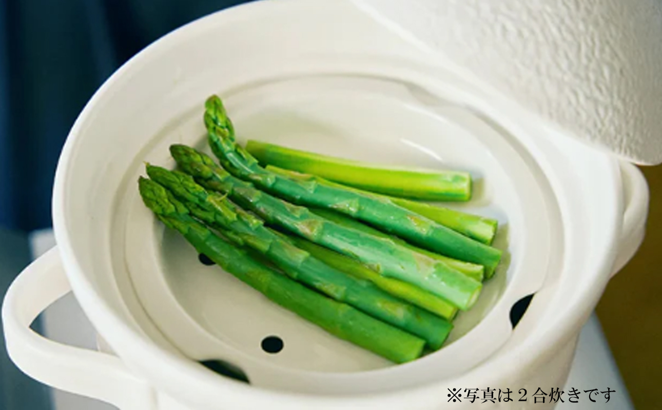 【萬古焼（ばんこやき）】安政三年創業。江戸時代から続く老舗窯元が開発。 NASAの技術を取り入れ開発した至高の土鍋　華月　INAHO SHIRO　4合【ごはん鍋　ごはん炊　孤高　グルメ　KAGETSU