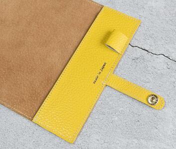 maf pinto (マフ ピント) 手帳カバー＆ブックカバー ライトイエロー ADRIA LINE レザー 本革 日本製