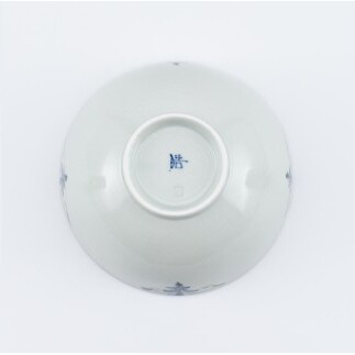 有田焼 しのぎ飯碗 ペア 錆李朝リーヴス【まるぶん】茶碗 ちゃわん 青 赤 食器 うつわ 器 ごはん ギフト 結婚祝い aw148_イメージ5