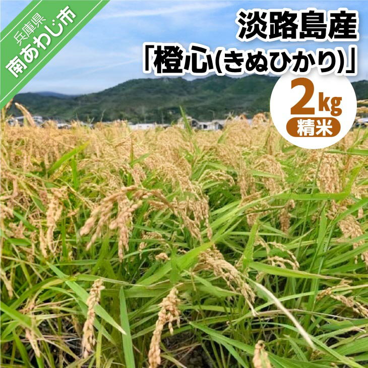 【ふるさと納税】令和8年度産 新米 淡路島産「橙心(きぬひかり)」　精米2kg　◆配送9月末～
