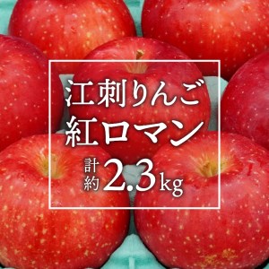 数量限定 江刺りんご 紅ロマン 2.3kg(8～11玉) 【8月下旬以降お届け】離島配送不可 [AQ021]