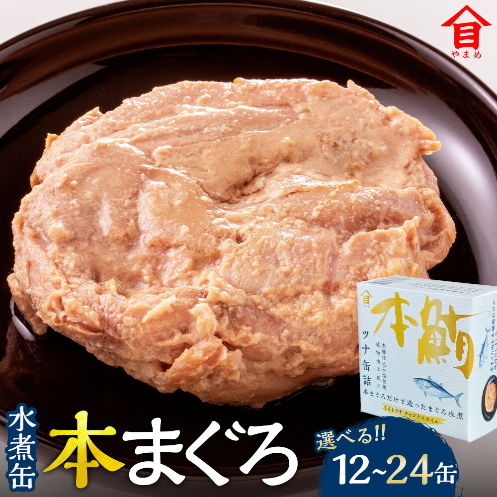【ふるさと納税】【選べる容量】本まぐろ水煮12缶入 / 24缶入 本まぐろ 本マグロ 本鮪 まぐろ マグロ 鮪 ツナ ツナ缶 魚 魚介 海鮮 缶詰 非常食 防災 保存食 長期保存 ストック食材 サラダ サンドイッチ 常温 茨城県 神栖市 送料無料