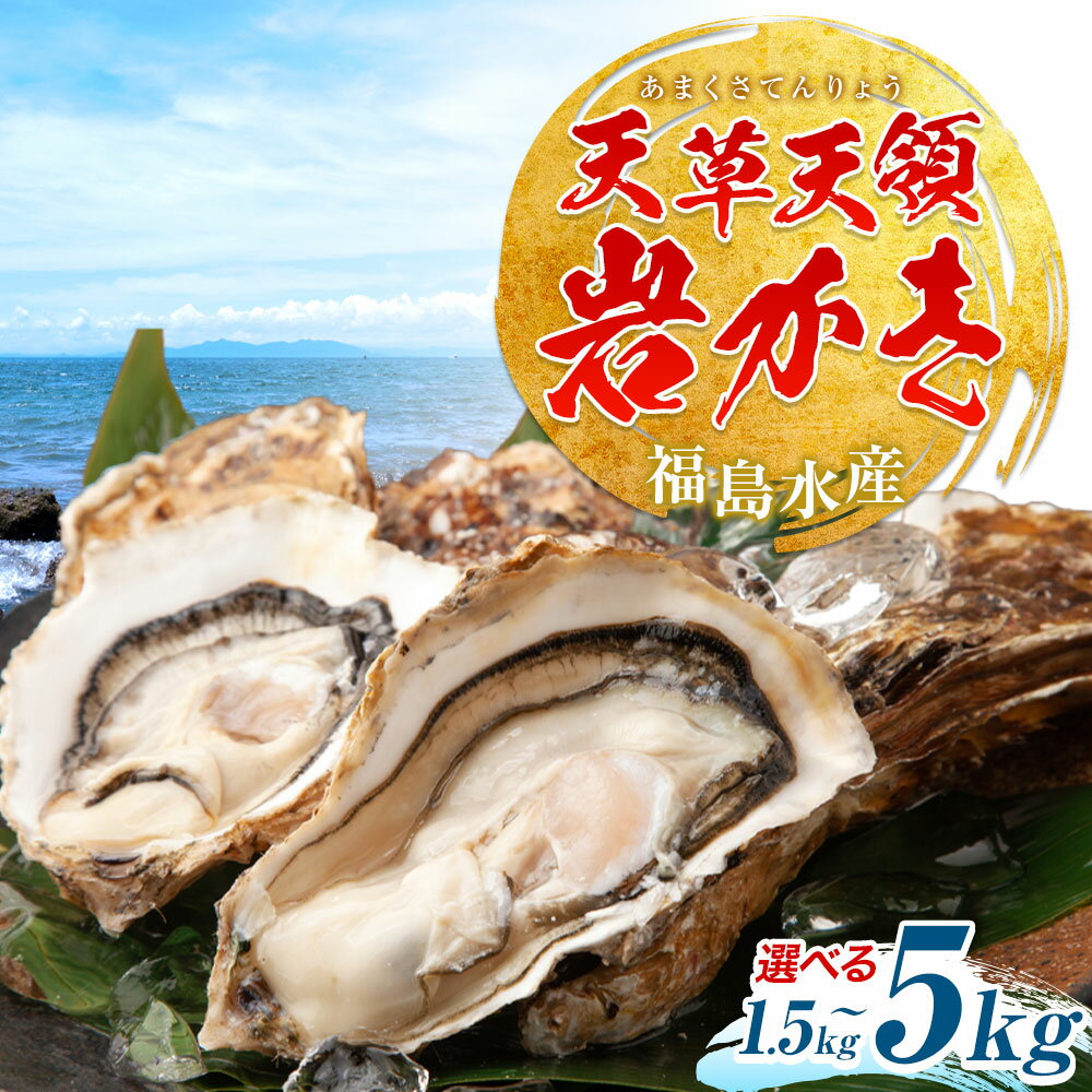 【ふるさと納税】天領岩牡蠣 選べる容量 約1.5kg ～ 約5kg 福島水産《4月上旬-6月末頃出荷予定》熊本県 苓北町 牡蠣 かき カキ 岩カキ 岩ガキ 貝 BIG ビッグ 生食 バーベキュー 夏天草 天領 苓北 熊本 旬 シーズン 送料無料【配送不可地域あり】