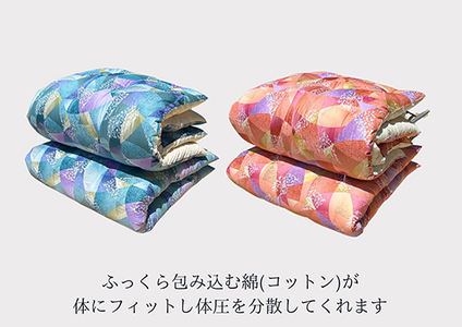 ふとん 打ち直し シングルサイズ 洋柄 さくらリズム柄 2枚組 【CW131W1】 布団