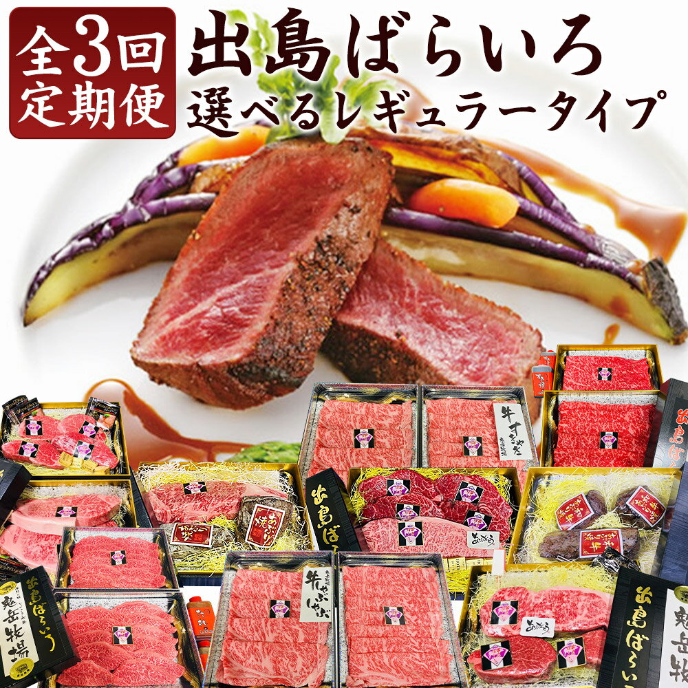 【ふるさと納税】【全3回定期便】長崎和牛 出島ばらいろ 選べるタイプ ( レギュラータイプ D / E / F / G / H ) | ミスジ ヒウチ 焼肉用 サーロイン ブロック ヒレ あぶり焼 すき焼き しゃぶしゃぶ 和牛 牛肉 お肉 赤肉 赤身 霜降り 自家製タレ たれ 冷凍 国産 長崎 送料無料