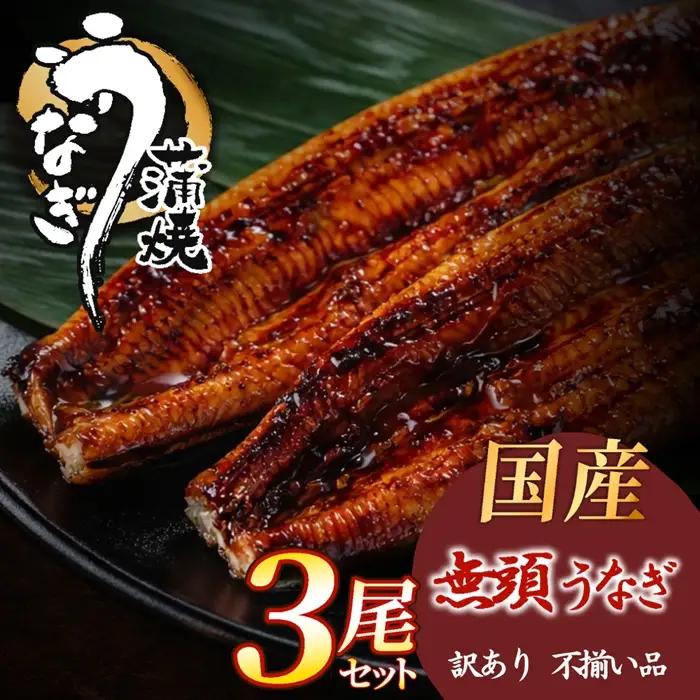 AG175.【不揃い訳あり】うなぎの蒲焼き3尾セット