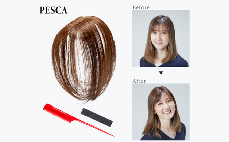 ヘアメイト チャチャ　ロングライトブラウン［ワンポイントウィッグ］ チャチャテープ1本・専用コーム付き【244002-3】