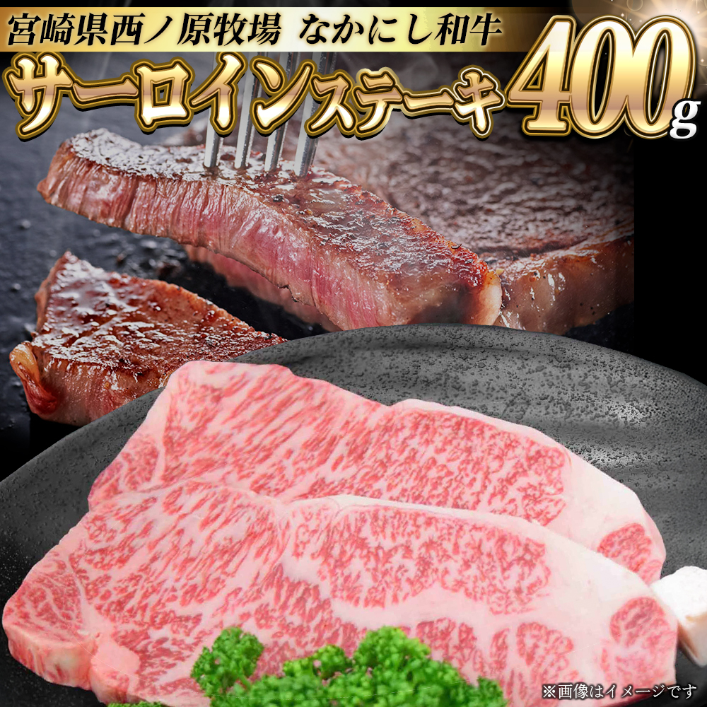 宮崎県西ノ原牧場・なかにし和牛サーロインステーキ 400g（国産 牛肉 肉 黒毛和牛 お肉 赤身 サーロインステーキ ステーキ)