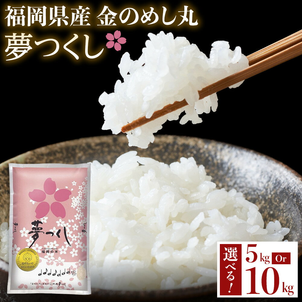 【ふるさと納税】容量（5kg/10kg）が選べる！【令和7年産】福岡県産金のめし丸夢つくし | 楽天ふるさと 納税 お取り寄せグルメ 取り寄せ グルメ 食品 お取り寄せ 夢つくし お米 精米 コメ 白米 ブランド米 ごはん 福岡県産 送料無料