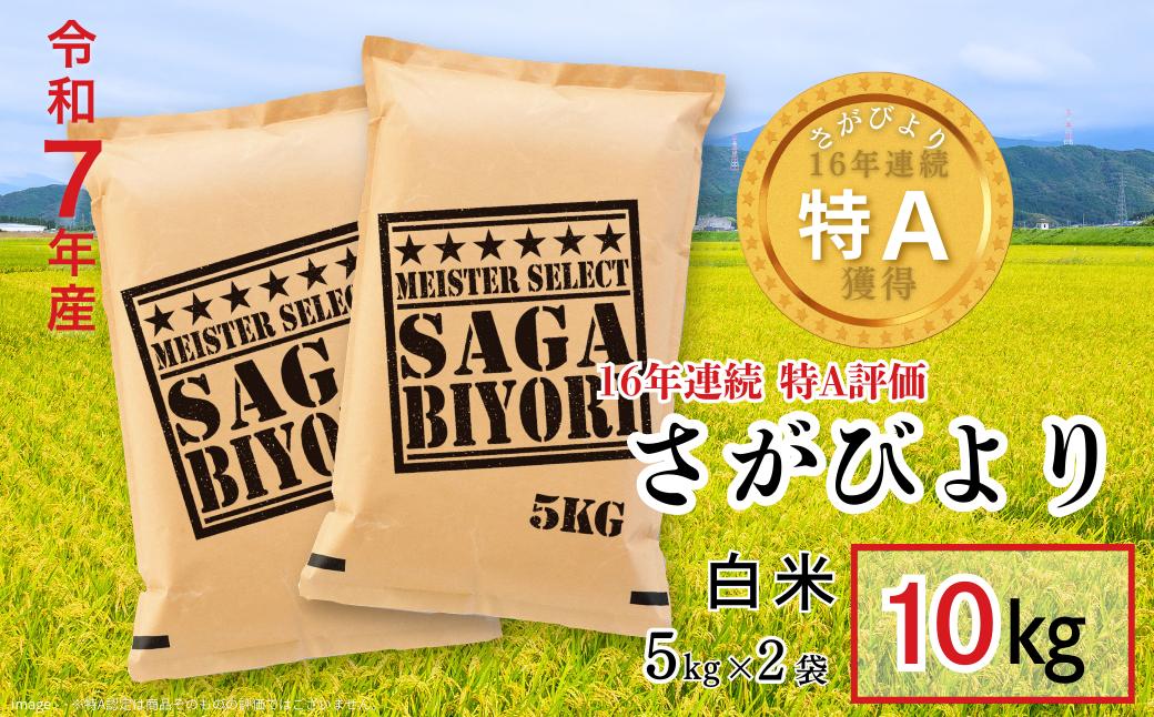 
                  五つ星お米マイスターが厳選！令和7年産 佐賀県産 さがびより 白米 10kg（5kg×2袋）おこめ 米 ：B255-012
                