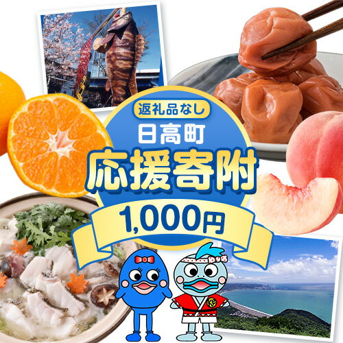 【ふるさと納税】和歌山県 日高町 応援寄附 1口 1000円 【返礼品なし】