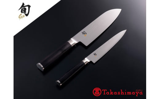 
【59E0494】〈貝印〉旬Shun Classic 2本セットB （三徳包丁 175mm＆ユーティリティナイフ 150mm）
