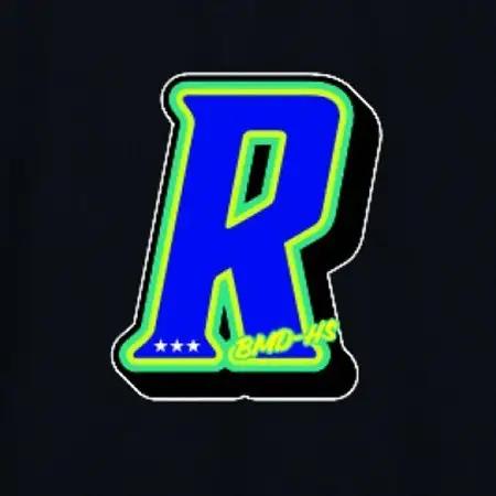 JTTA公認　卓球ユニフォーム【男女兼用(ドライ):XLサイズ】アルファベット　R　ブラック_装飾品・工芸品  洋服 _【1589254】