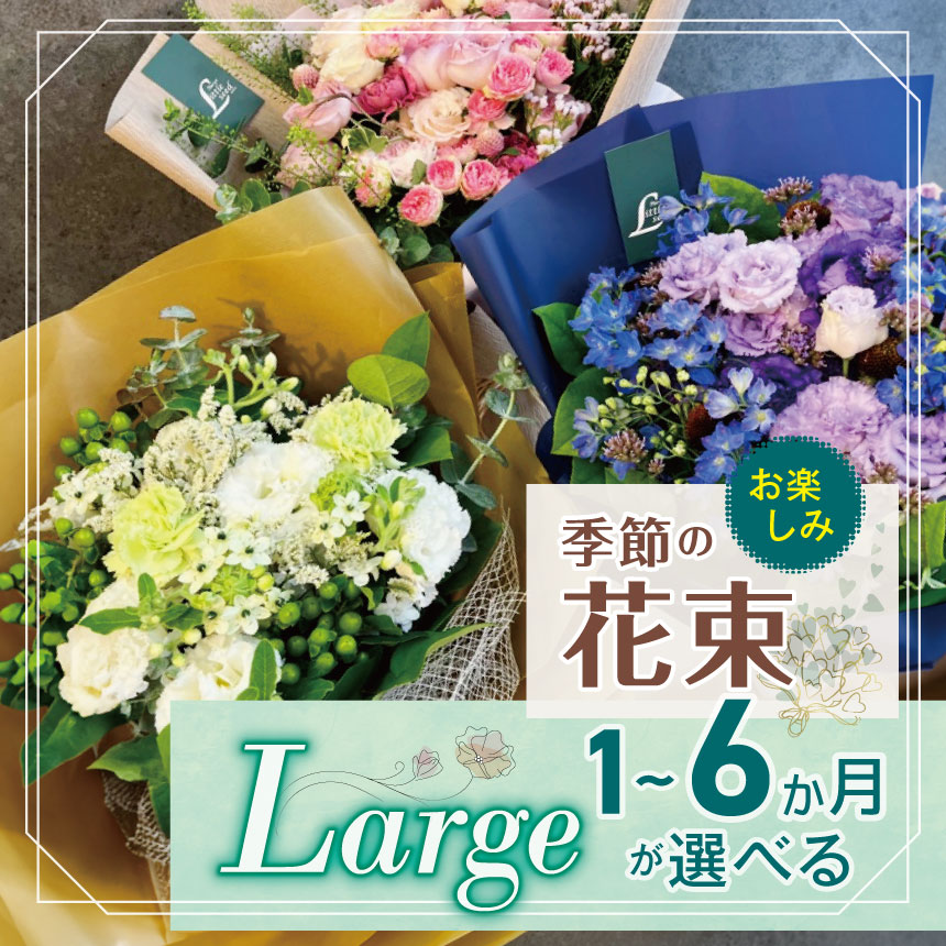 【ふるさと納税】定期便 も 選べる フラワー 花束 「Large」 お楽しみ 季節 の 花束 | ブーケ タイプ 高さ約50cm 幅約30cm お花 フラワー ふらわー 花 はな リトルシード インテリア 植物 お任せ お見舞い ギフト お祝い 誕生日 親孝行 プレゼント贈り物 新鮮 調布 東京都