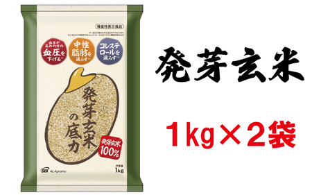 発芽 玄米 2kg 国産 機能性表示食品 ドライ米 生活習慣病 ケア 高血圧 中性脂肪 コレステロール 健康 肥満予防 発芽玄米の底力 ドライ米タイプ 彩のかがやき 埼玉県 ブランド米 1kg×2袋 埼玉県 羽生市