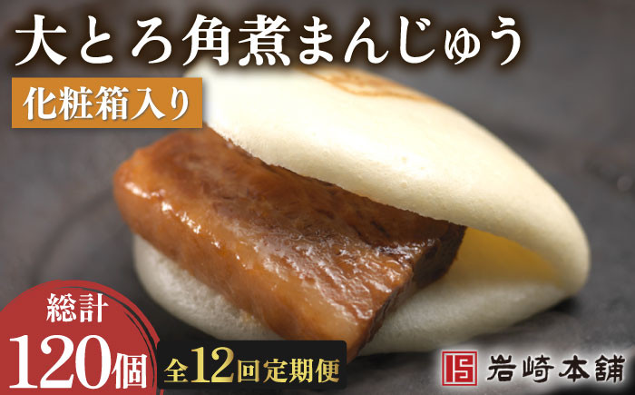 
            【12回定期便】大とろ角煮まんじゅう 10個 （総計120個）【株式会社岩崎食品】[OCT016] / 角煮 かくに 饅頭 角煮饅頭 長崎角煮まんじゅう おかず 惣菜 角煮 まんじゅう

          