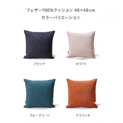 ふるさと納税 石狩市 blocco フェザー100% クッション(48×48cm)26-0 460095 テラコッタ |  | 03
