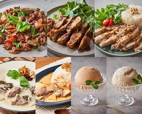 
三田黒毛和牛と但馬鶏を使った本格タイ料理8品セット
