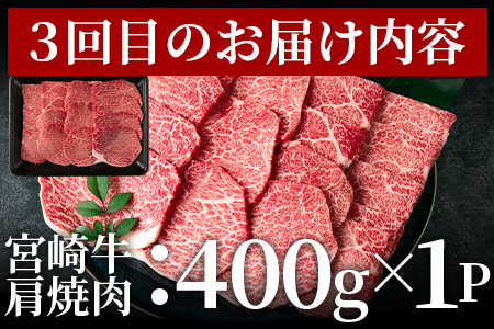 ＜【定期便3か月】宮崎牛を味わうセット 総量1.6kg＞柔らかくきめ細かい肉質と適度な霜降りの入った美味しい牛肉をご堪能下さい！【MI230-nh】【日本ハムマーケティング株式会社】