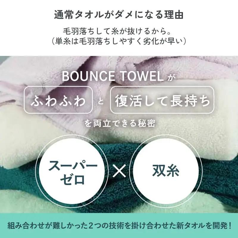 今治タオル ASiTA BOUNCE シリーズ  フェイスタオル 2枚セット（グレー）